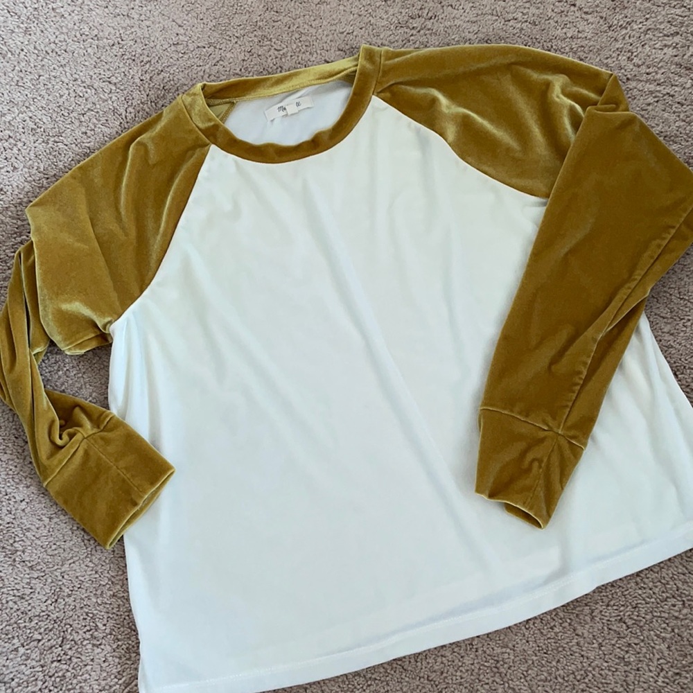 Velour Madewell Raglan Baseball Tee M Fall